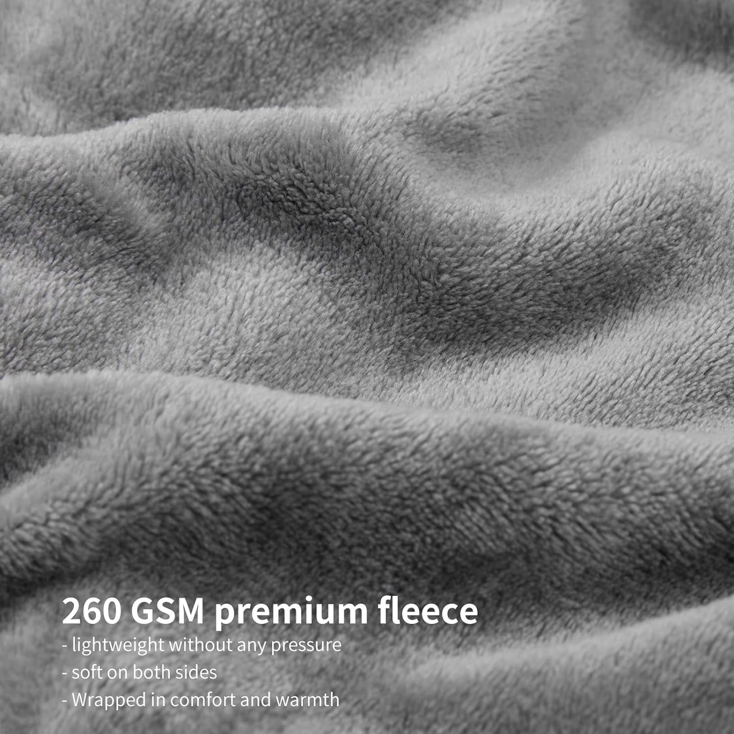 Kuscheldecke flauschig Sofadecke Fleecedecke 230x270 cm Couchdecke Grau Kuschlige Wohndecke Hellgrau Weich als Sofaüberwurf Sofadecke Bett für Winter