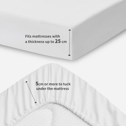 Bettdecke flauschige Decke Spannbettlaken 180x200cm Mikrofaser Betttuch 30cm Tiefe Tasche feuchtigkeitsabsorbierend für Boxspringbett und Matratzen