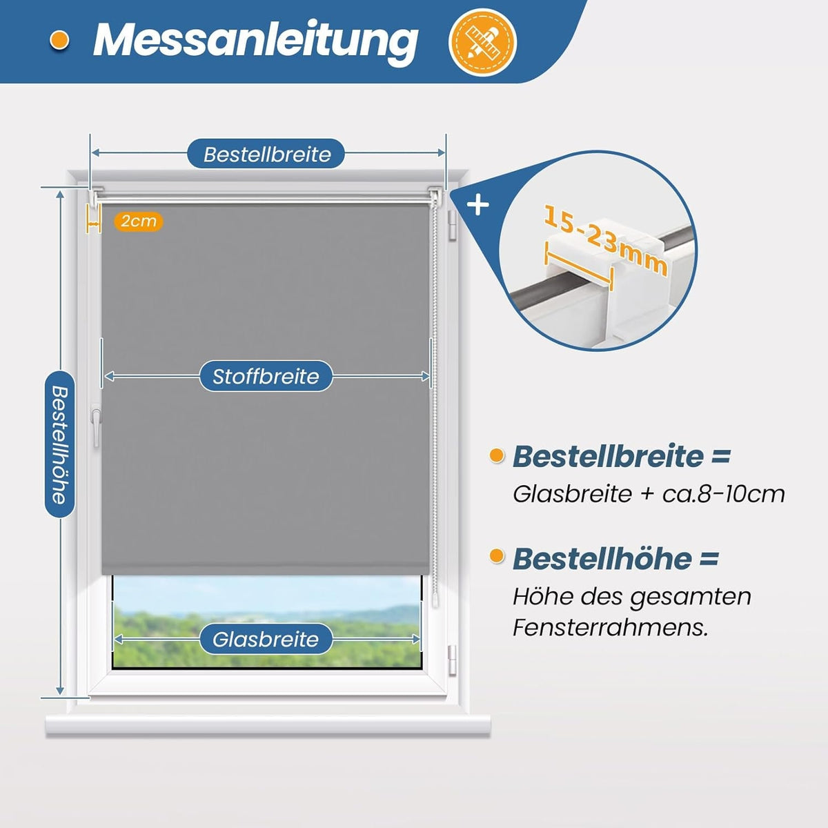 Plissee ohne Bohren Verdunkelung Klemmfix Rollo 55x110cm Thermorollo Seitenzugrollo Sicht- und Sonnenschutz Fensterrollo ohne Bohren und mit Bohren
