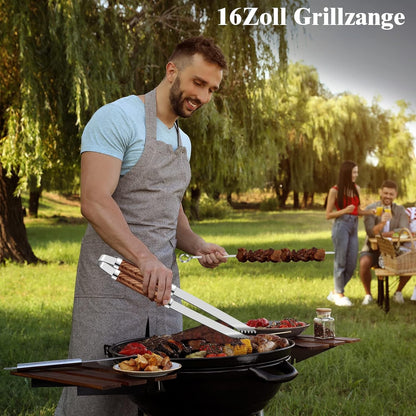 Hochwertiges Grillbesteckset Edelstahl 26tlg Geschenke für Männer Grill Zubehör