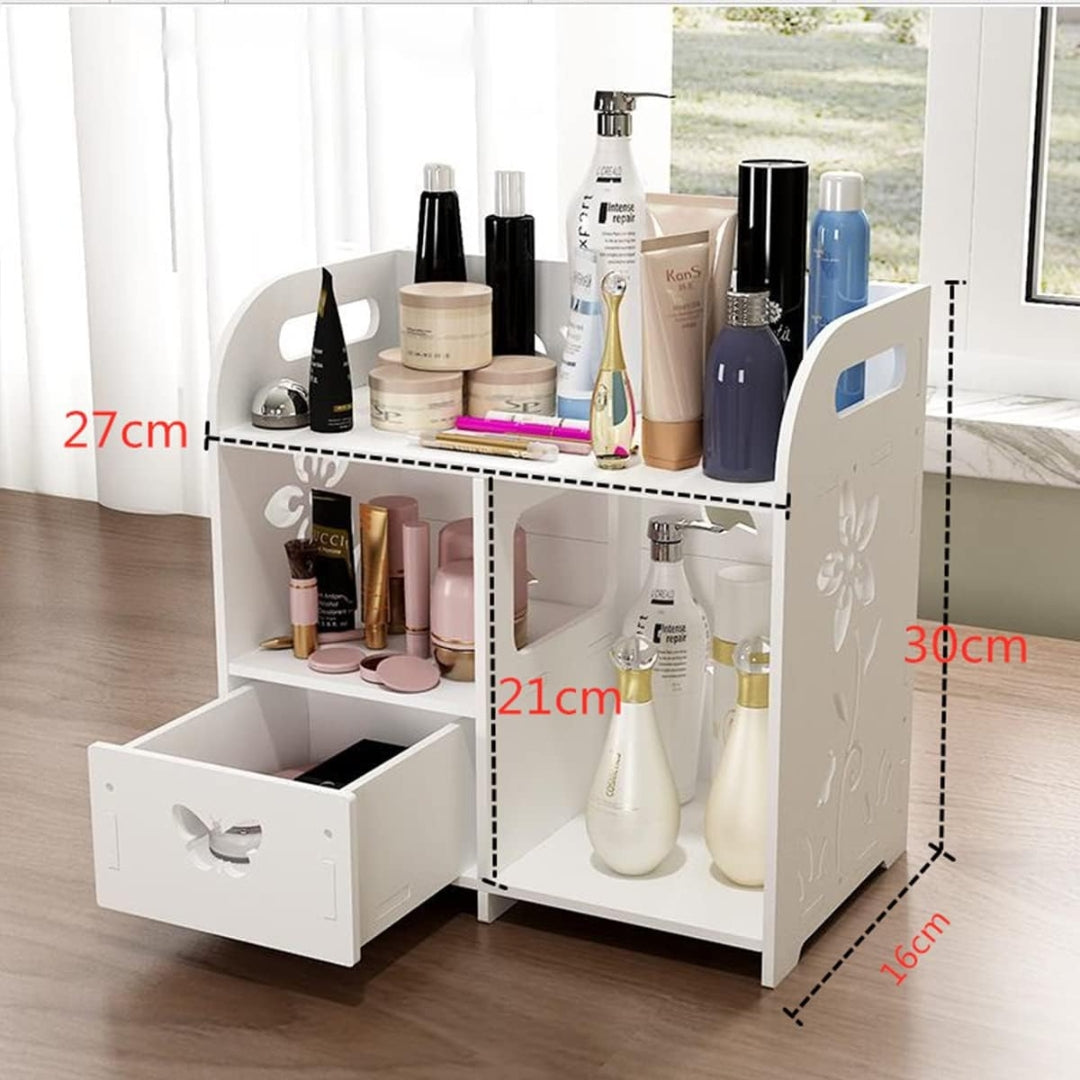 Make-up Organizer mit Schubladen Wasserdicht Kosmetische Aufbewahrung PVC Material Vielseitig für Kommode Schlafzimmer Badezimmer Platzsparend