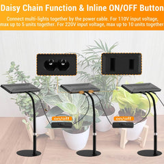Hochwertige Pflanzenlampe LED Vollspektrum Grow Lampe UV-IR Licht für Zimmerpflanzen mit 208 LEDs Daisy Chain Funktion für Blumen Gemüse Hydroponik