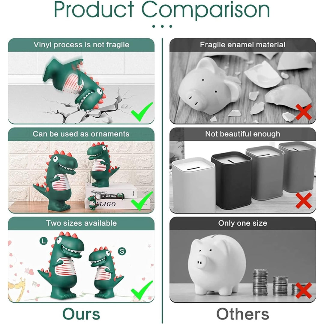 Cartoon Dinosaurier T-Rex Sparschwein Kinder Geldbank PVC Sturzsicher Dekoration Geschenk