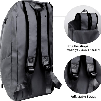 40L Sporttasche Wasserdicht Reisetasche Schuhfach Nassfach Rucksackfunktion