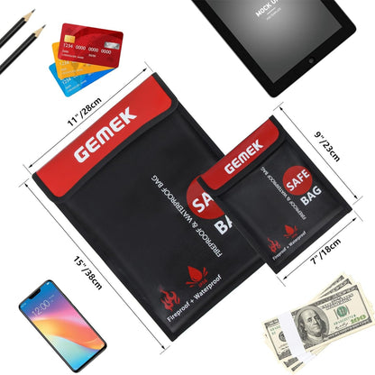 Feuerfeste und Wasserdichte Dokumententasche Set für A4 und A5 Geldtasche