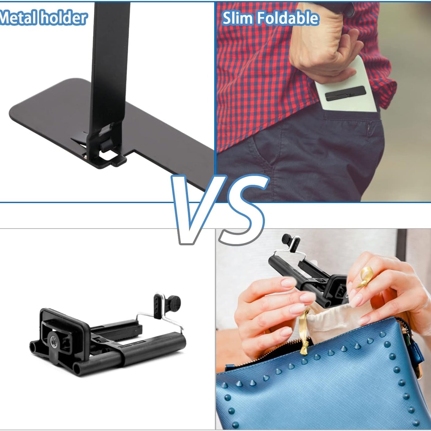 2 Ultradünne Handy Ständer Universal Einstellbare Metall Kickstands