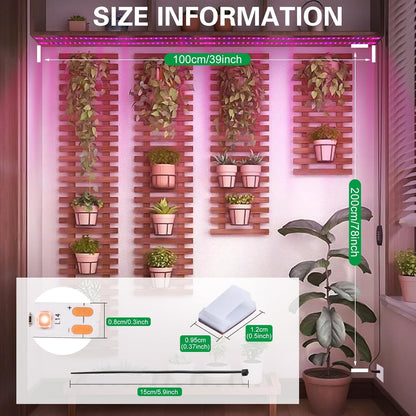 Pflanzenlampe LED Vollspektrum Grow Lampe 120 LEDs Auto Timer Wasserdicht