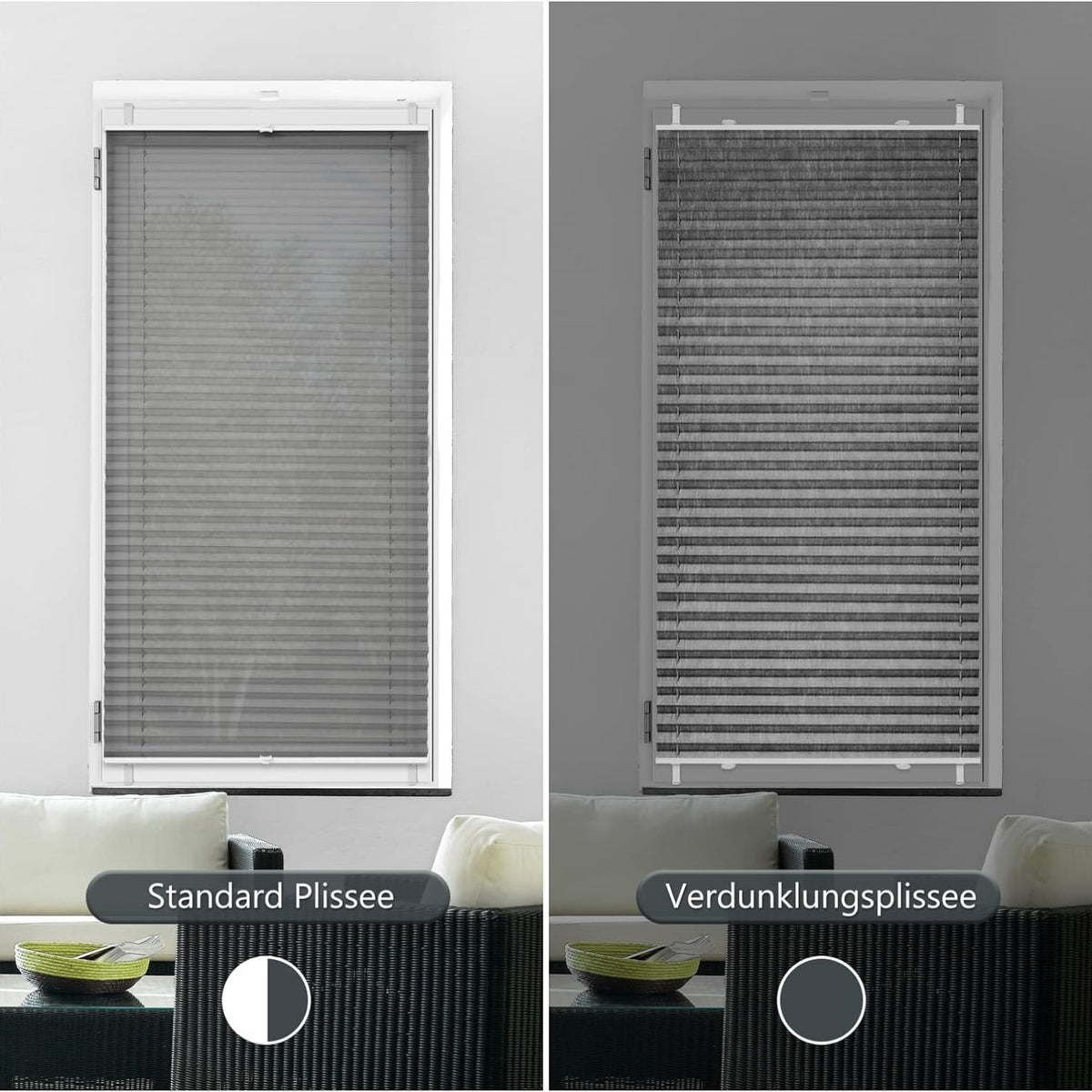 plissee klemmfix ohne bohren jalousien fenster Plissee verdunkelung 100x140cm