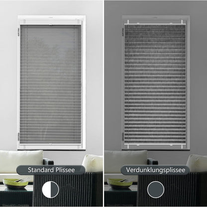 plissee klemmfix ohne bohren jalousien fenster Plissee verdunkelung 100x140cm