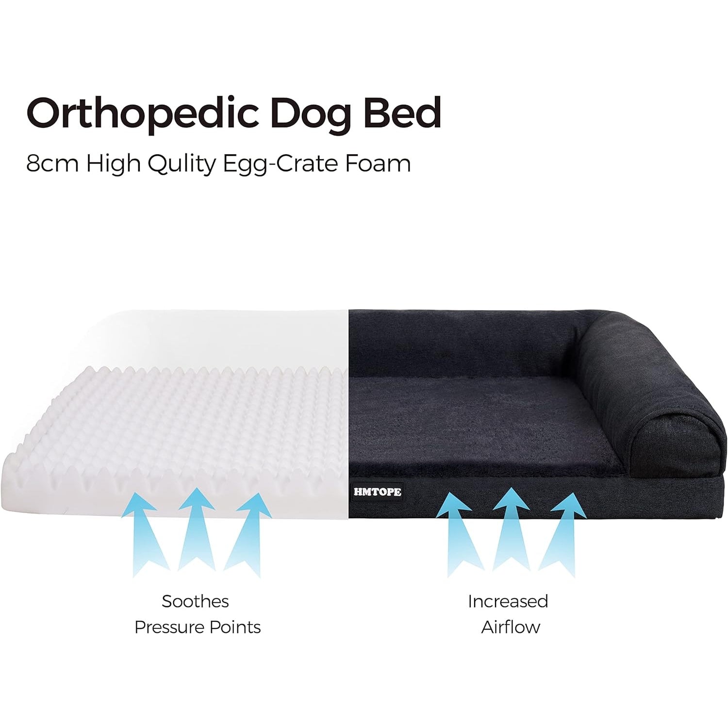 Orthopädisches Hundebett kleine Hunde Hundezubehör waschbar grau