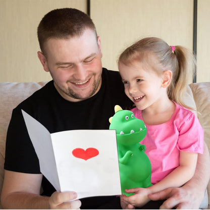 Kinder Dinosaurier Sparschwein T-Rex Grün Geldbank Spielzimmer Deko