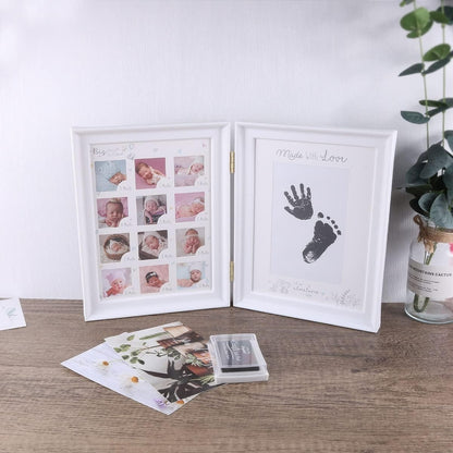 Fotoalbum Baby Hand Fuß Abdruck Weiß Fotorahmen Jubiläum Auffüllbar Stempel