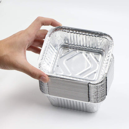 Grill Aluschalen 25 x Grillschale Einweg Schalen Aluminiumfolie 15x12x5cm 400ml