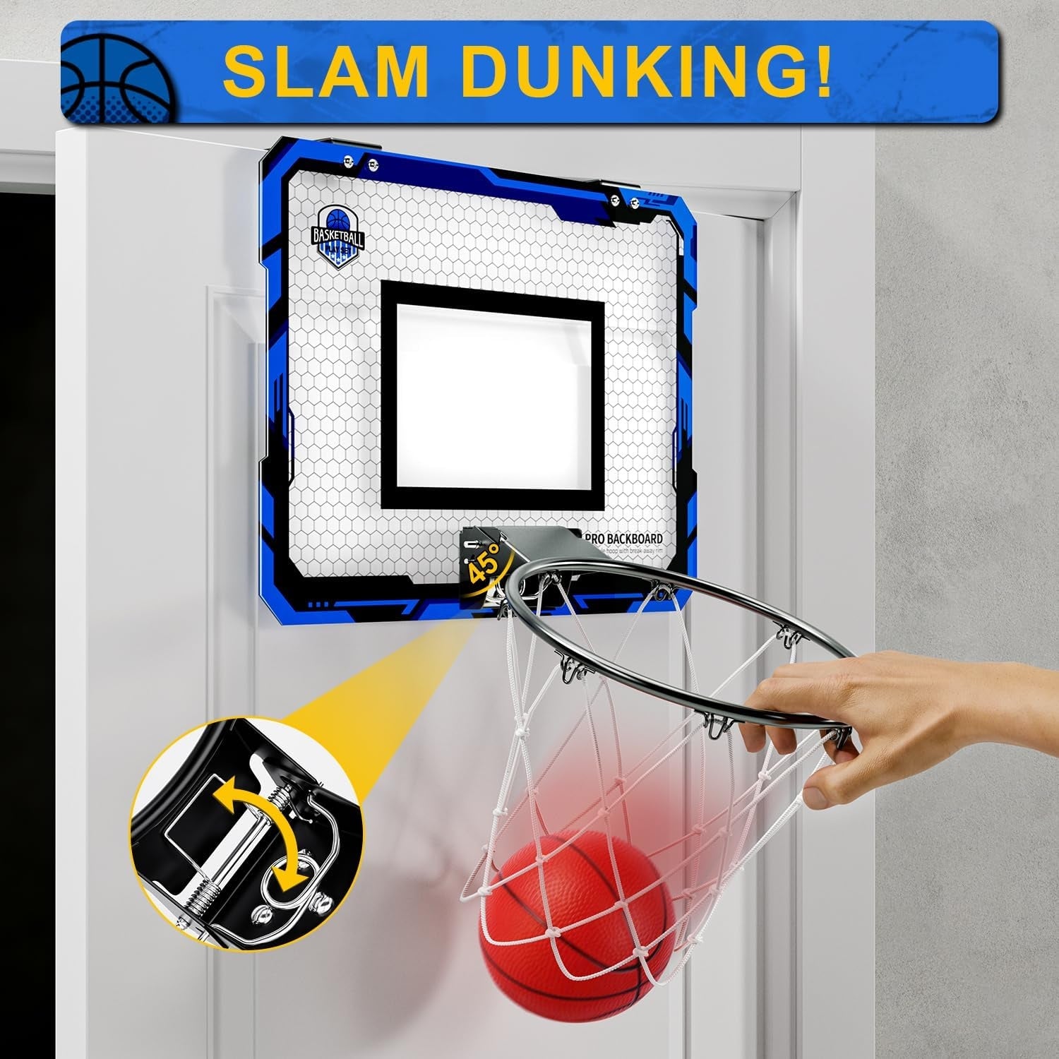 Basketballkorb Kinder Outdoor Mini Basketballkorb Indoor mit 3 Bällen Zubehör