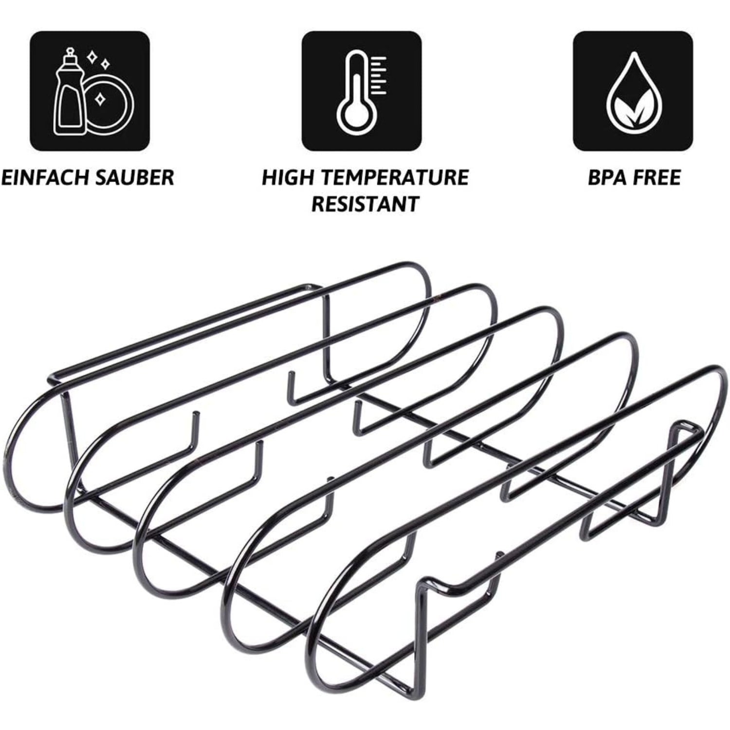 Sparerib Halter Grill Zubehör BBQ für gegrillte Rippchen und Steak