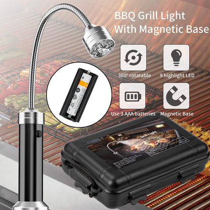 BBQ Licht Set Magnetische Grilllampe 360 Grad Drehbar Grill Zubehör 2 Stück
