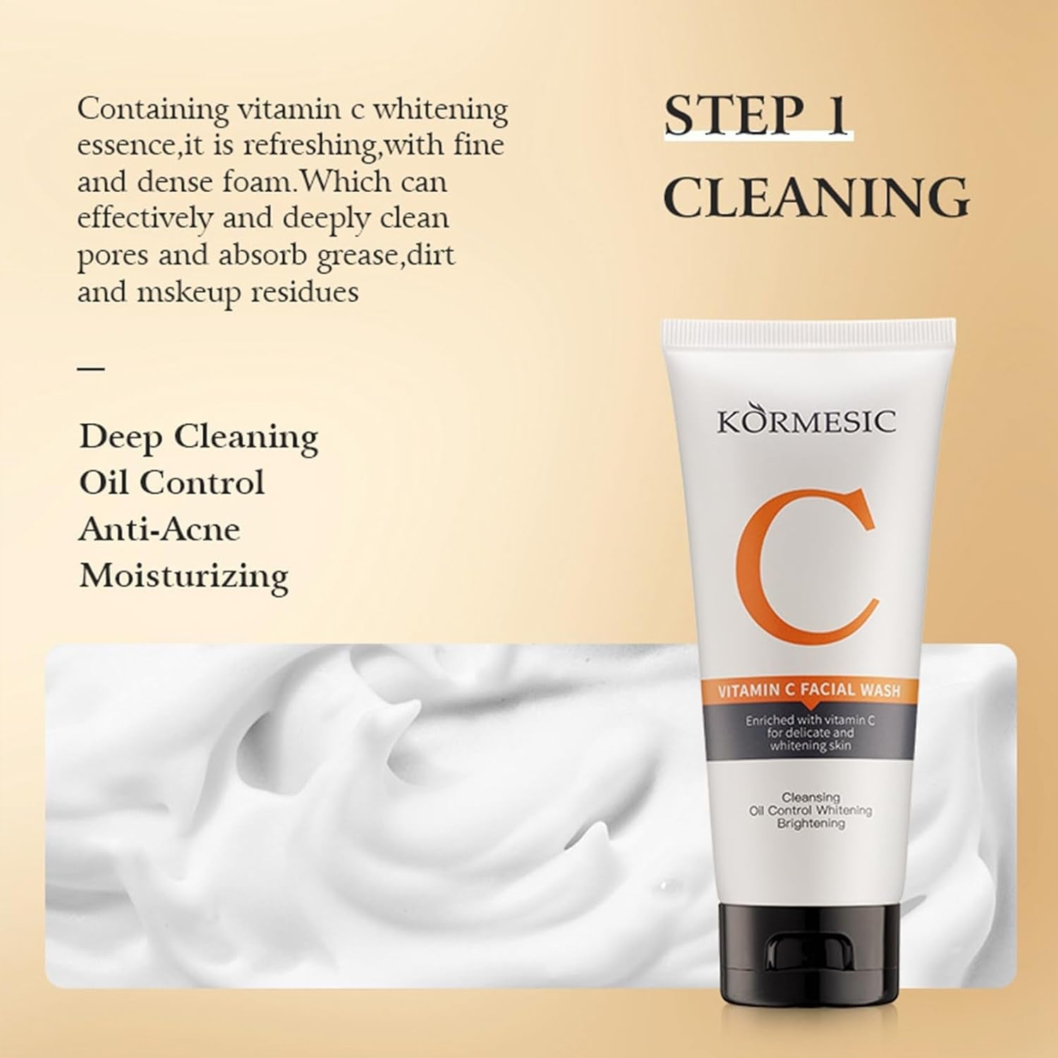 Vitamin C Pflegeset 6tlg für Gesicht Anti-Aging Feuchtigkeit Aufhellung Straffung