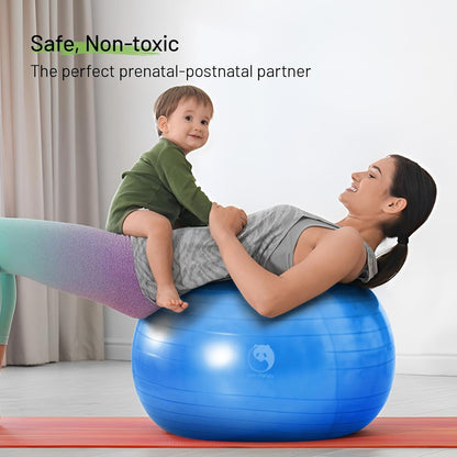 Gymnastikball 65cm Blau Pilates Ball Soft Yoga Ball Senioren Therapie Fitness