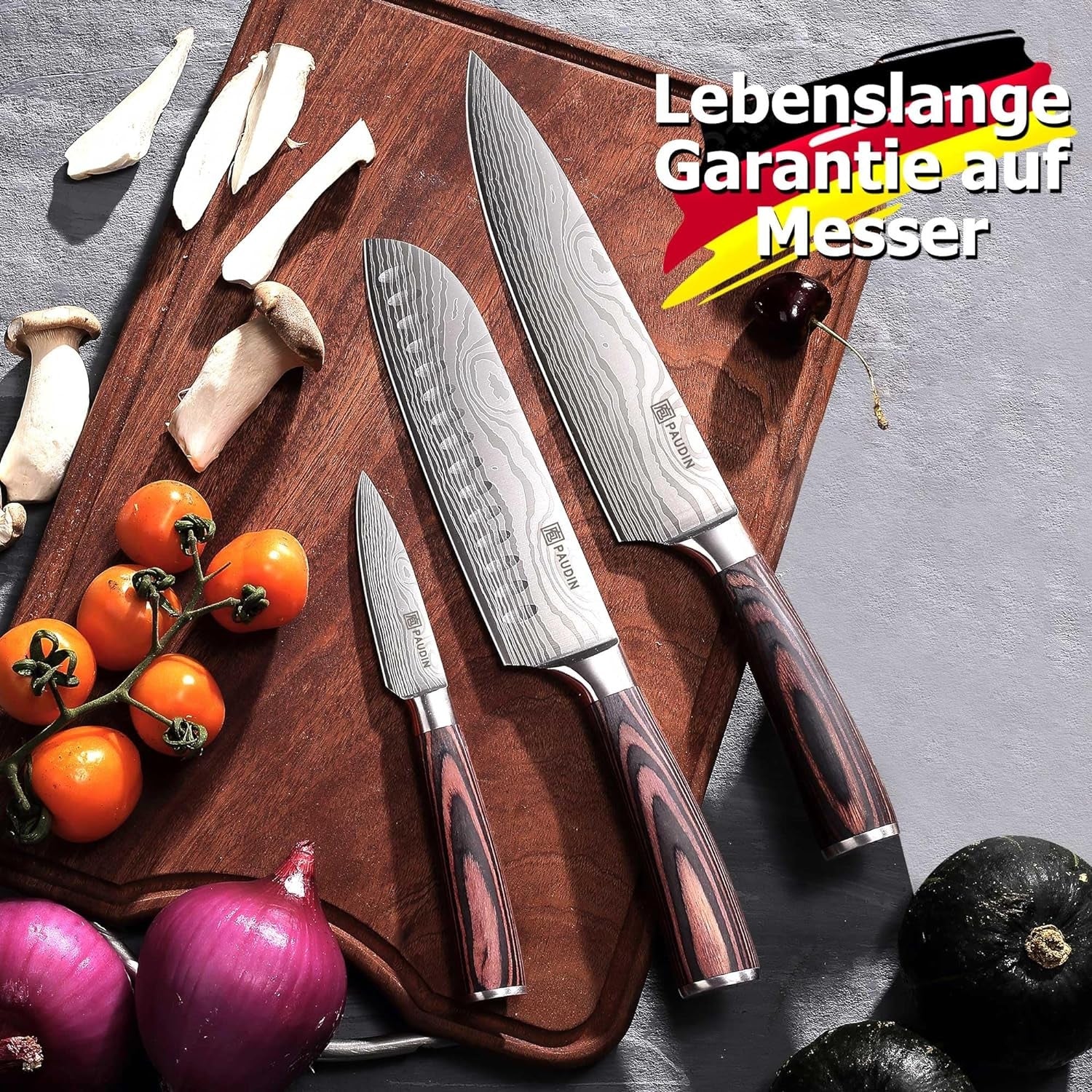 Profi Messerset XL Premium 7-teilig Küchenmesser Edelstahl Scharfe Klinge