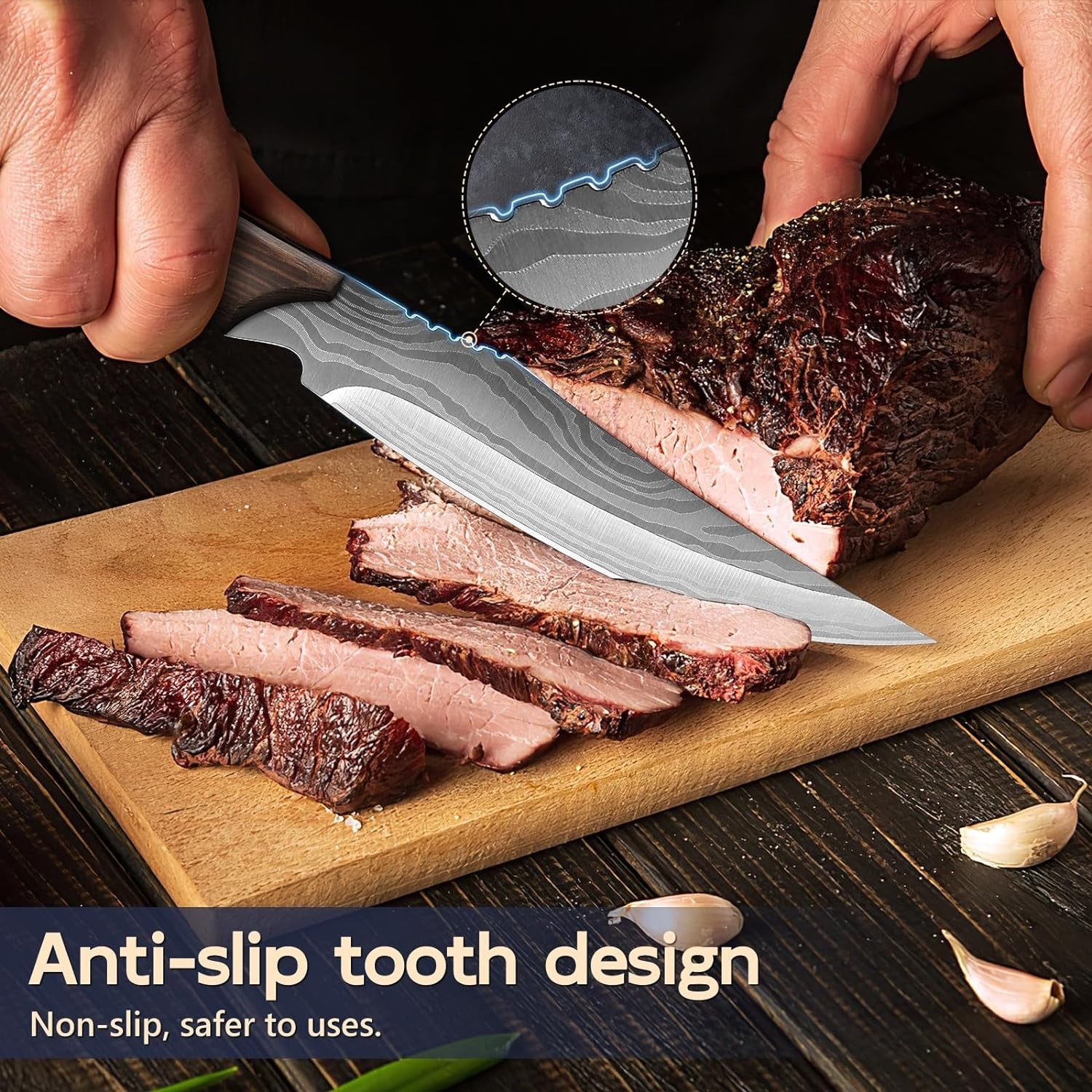 Grillbesteck Steakmesser Set 6-teilig Edelstahl Premium Geschenke für Männer