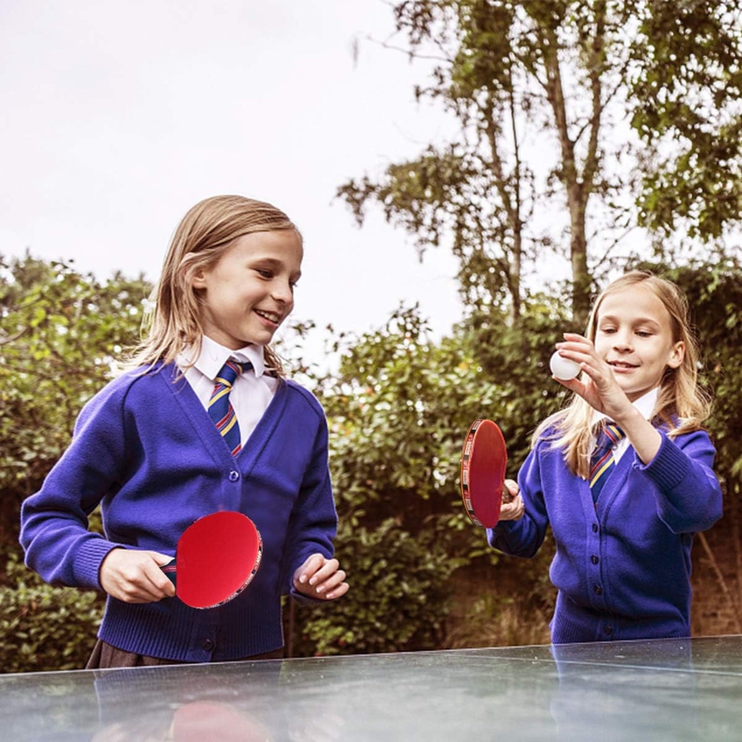 Tischtennisschläger Set Tischtennis Set 4 Schläger 6 Bälle Profi Ping Pong