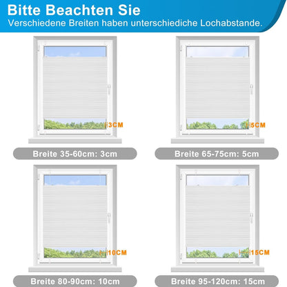 plissee ohne bohren Thermo Doppelplissee Sonnenschutz 90x120cm Klemmfix
