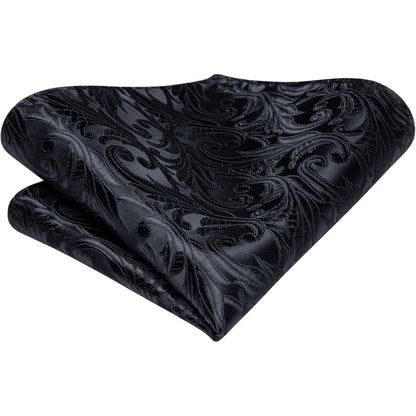 Krawatten Set Schwarze Herren Krawatte Blume Jacquard Seidenkrawatten