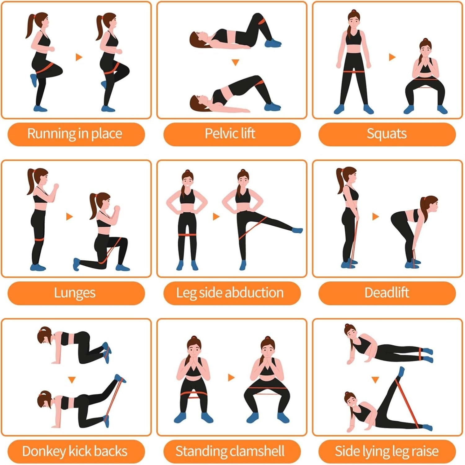 Günstiges Widerstandsbänder Set 5er Set Fitnessband Resistance für Männer Frauen