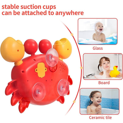 Baby Badewannenspielzeug Krabbe Badespielzeug Bubble Mit Musik ab 1 2 3 4 Jahr