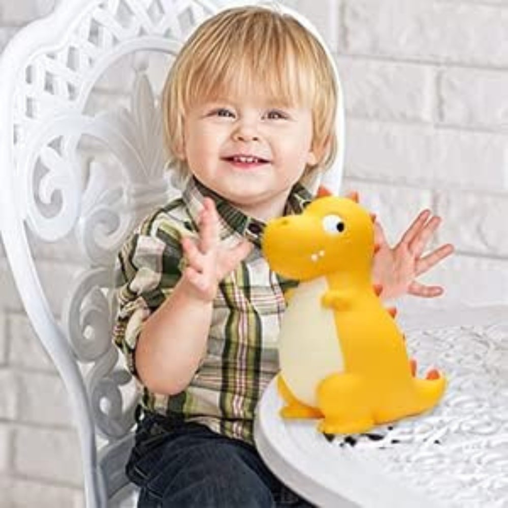 Dino Spardose Kinder Gelb PVC Sicher Robust Münzen Spielzeug Geschenk
