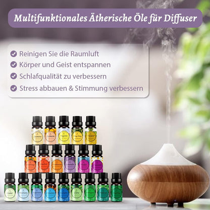 20x5ml Ätherische Öle Set für Aromatherapie Diffuser Duftlampe Geschenk Natur