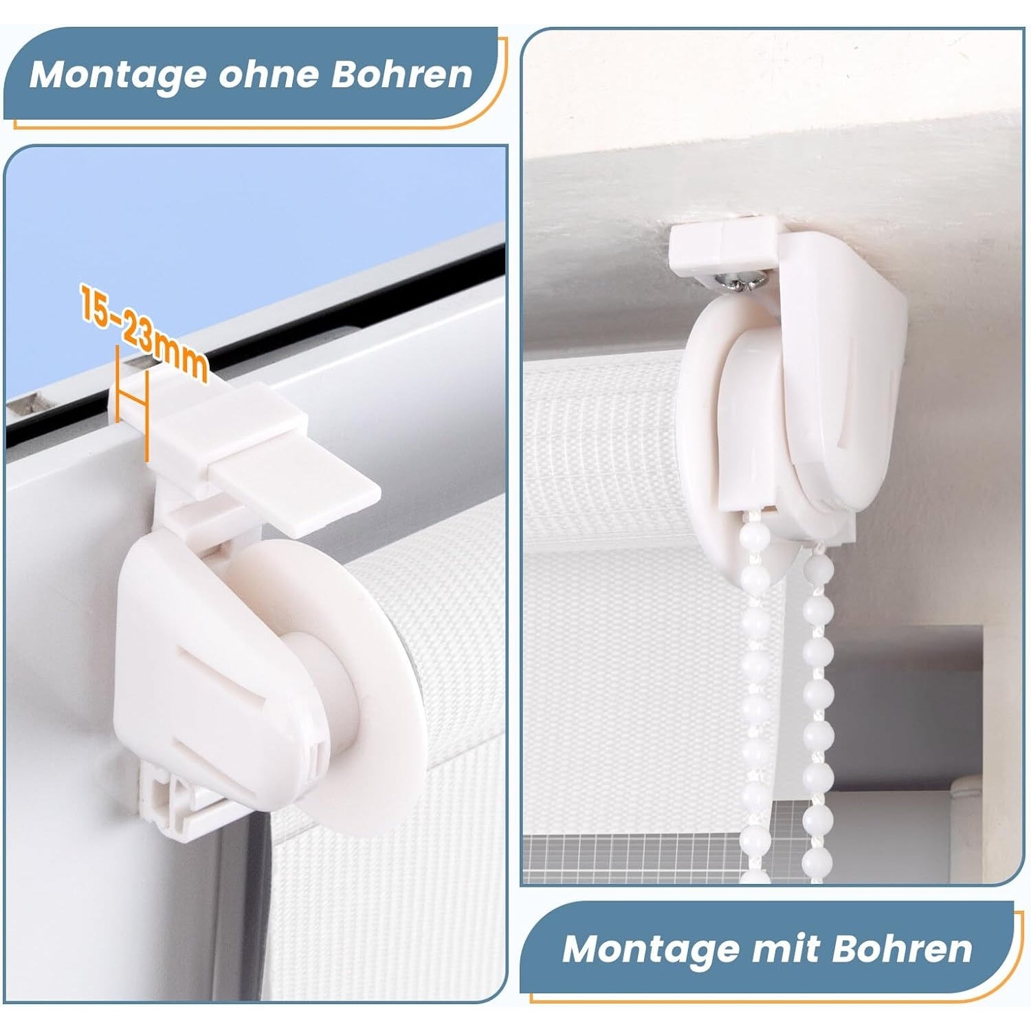 Klemmrollos für Fenster ohne Bohren Plissee Klemmfix Verdunklungsrollo 45x170cm
