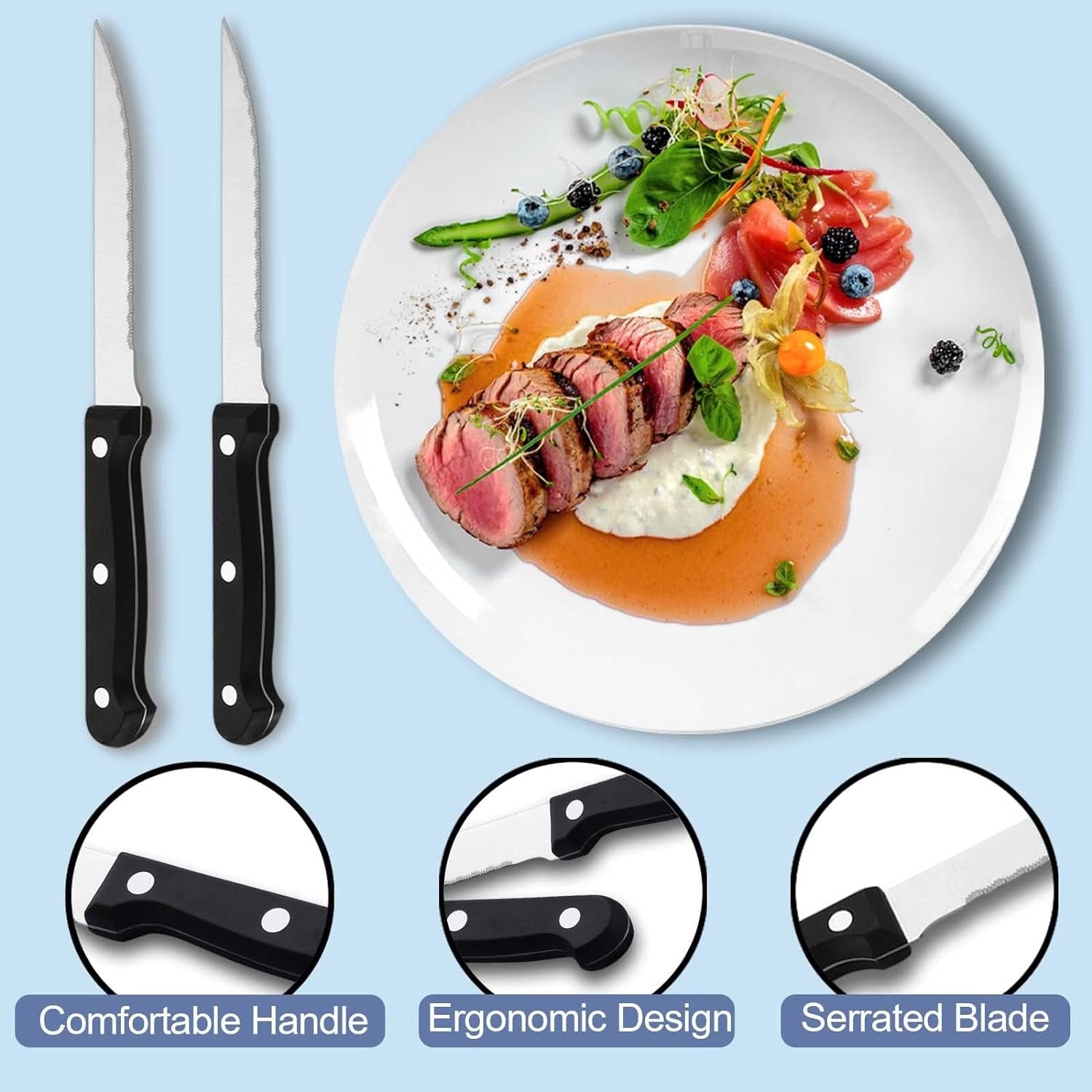 36 teiliges Besteckset für 6 Premium-Edelstahl-Bestecksets spülmaschinenfest