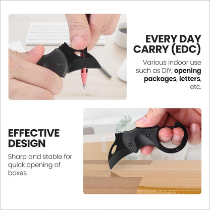 Schlüsselanhänger Messer Schwarz EDC Messer Klein Faltbar Geschenke für Männer