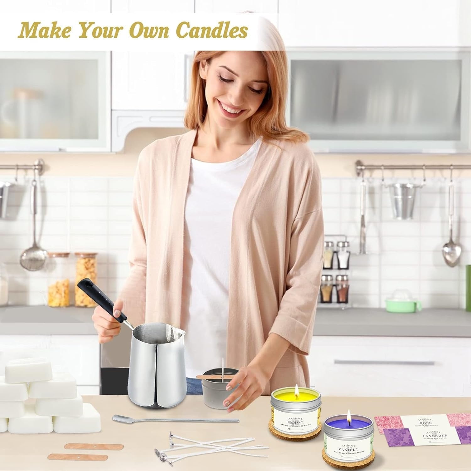 DIY Kerzen Selber Machen Set Kerzenherstellung Duftkerze Geschenk Set