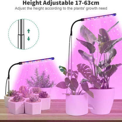 LED Grow Lampe Pflanzenlampe Vollspektrum USB Timer 3 Modi Verstellbar