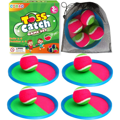 Klettballspiel für Kinder Outdoor Spielzeug 4 Schläger 4 Bälle Strandspielzeug