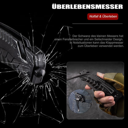 Günstiges Taschenmesser Klappmesser 3-in-1 Messer mit Clip EDC Einhandmesser
