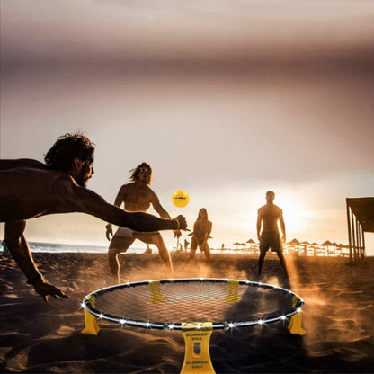 Ballspiele für Draußen Outdoor Spielzeug Blinngoball Roundnet Set 3 Bälle Netz