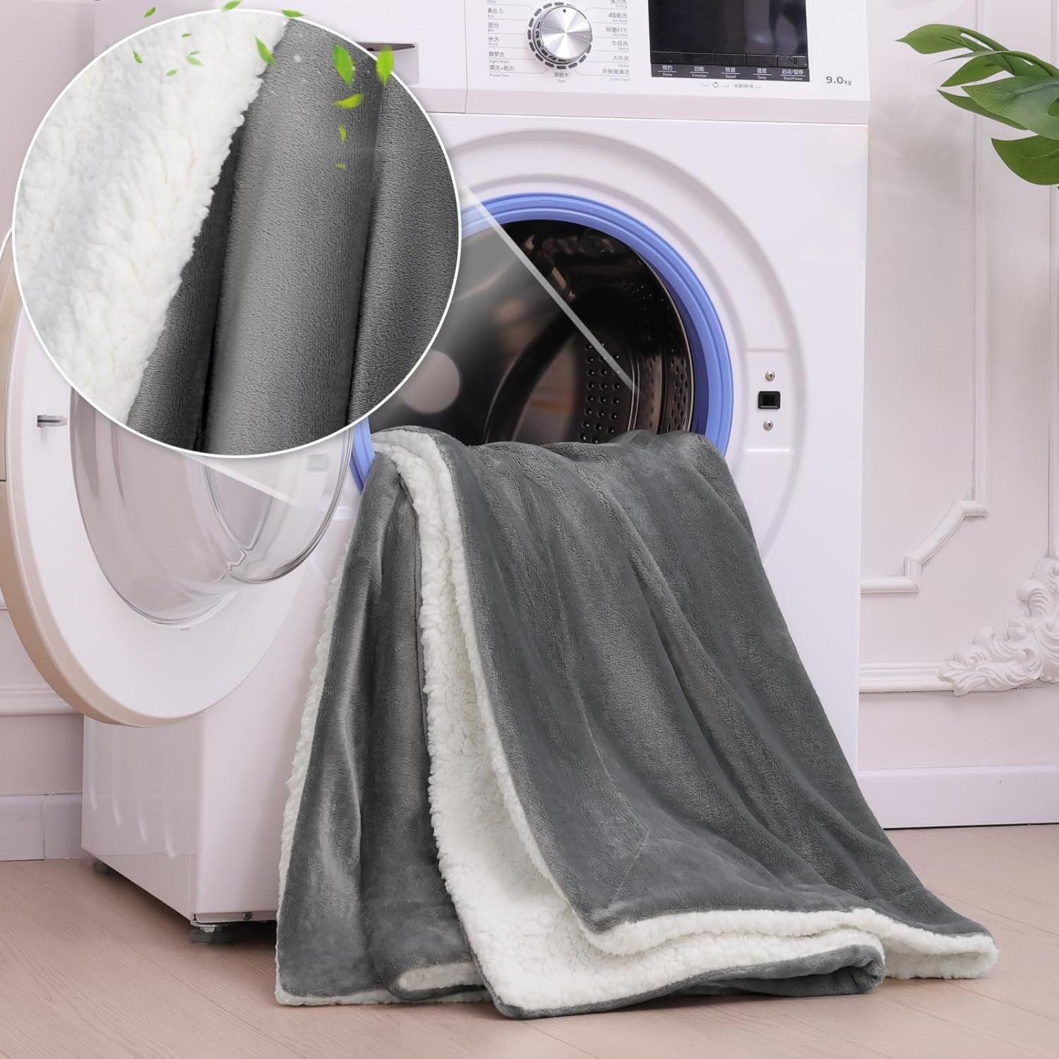 Sofadecke Kuscheldecke Kinder 200x230 cm Dick Warm Sherpa Decke Flauschig Weich