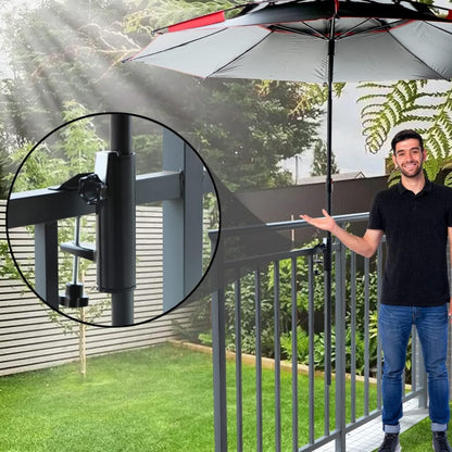Sonnenschirmhalter für Balkongeländer Terrassenschirm Klemme Stabil Metall