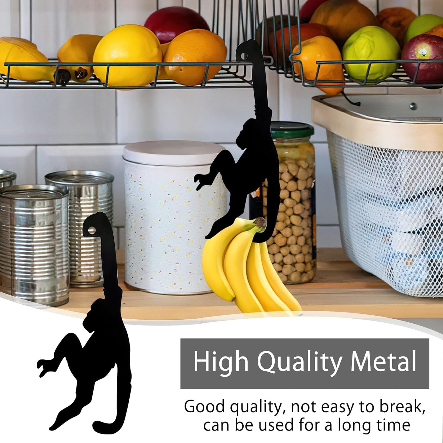 Bananenhalter Affe Lustige Küchendeko Obsthalter Frischhalte Gadget Bananenhaken
