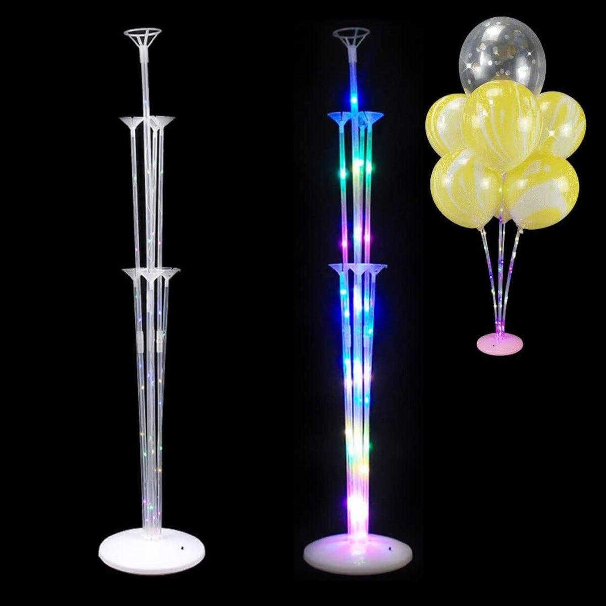 LED Ballon Halter Kit 4 Stück Tisch Ballonständer für Party Geburtstag Hochzeit