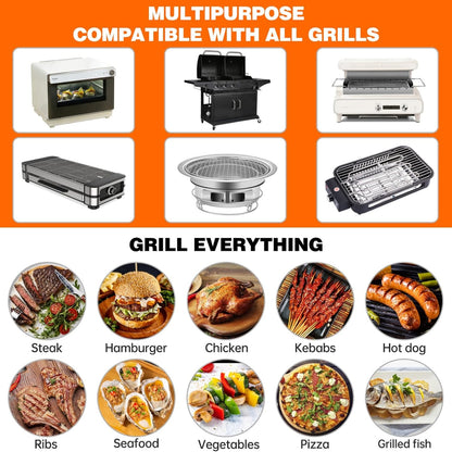 Antihaft Grillmatte 5er Set 40x32cm Teflon Backmatte Grill Zubehör PFOA-Frei