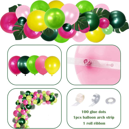 162PCS Hawaii Deko Set Party Dekoration Ballons Girlande Tischröcke ALOHA