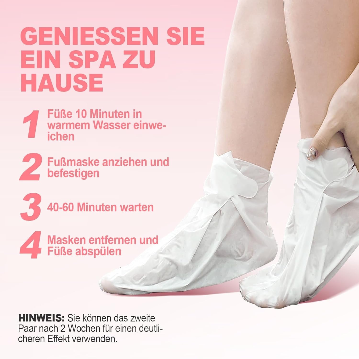 JVR 3 Paar Fußmaske Milchsäure Peeling Hornhaut Entferner Feuchtigkeitsspendend