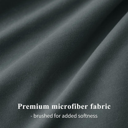 Bettdecke Flauschige Decke Bettwäsche 135x200 4teilig Grau Bettbezug Mikrofaser