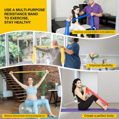 Widerstandsbänder Resistance Bands 3er-Set Fitnessbänder für Yoga Pilates