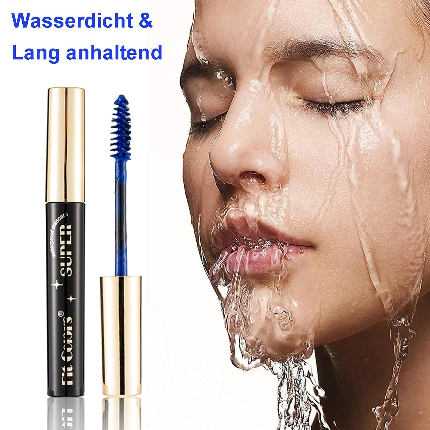 Blaue Wimperntusche Wimpern Färben Wasserfest Volumen Langlebig Wischfest Halloween