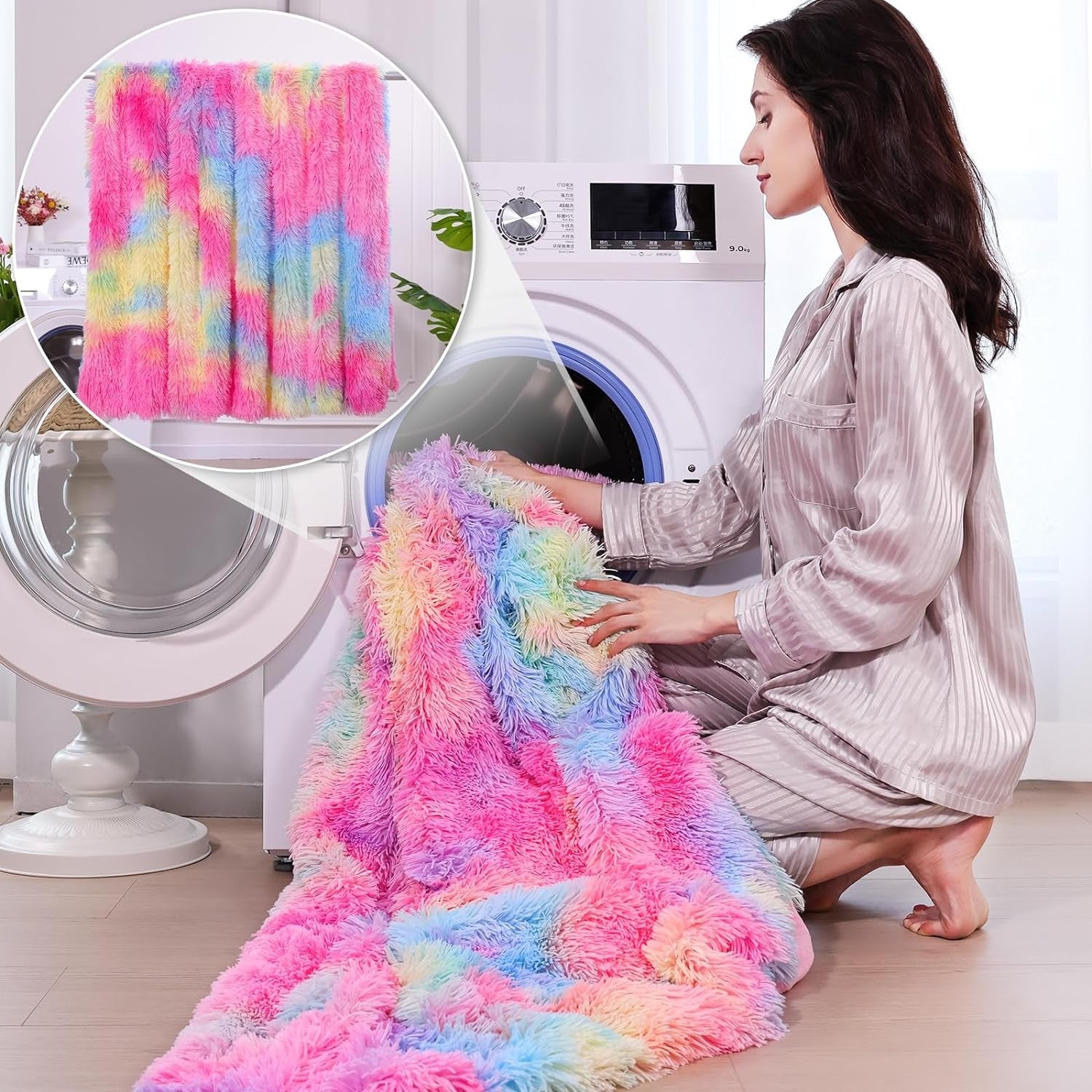 Kuscheldecke Flauschig 200x220cm Sherpa Sofadecke Kuscheldecke Mädchen Kind